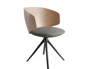 MDF Italia Universal Collection wood armchair 3D Model