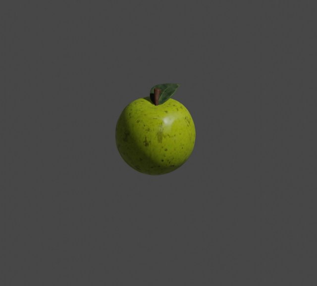 Apple 3Dモデル .c4d .max .obj .3ds .fbx .stl .blend 
