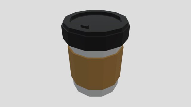 Low-poly coffee 3Dモデル .c4d .max .obj .3ds .fbx .stl .blend