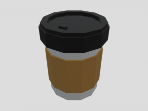 Low-poly coffee Model 3D