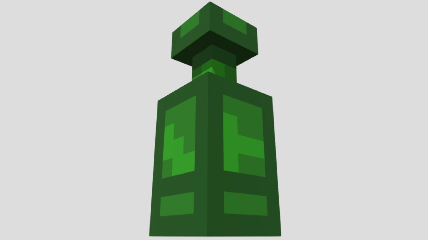 Low-poly bottle 3D Model .c4d .max .obj .3ds .fbx .stl .blend 