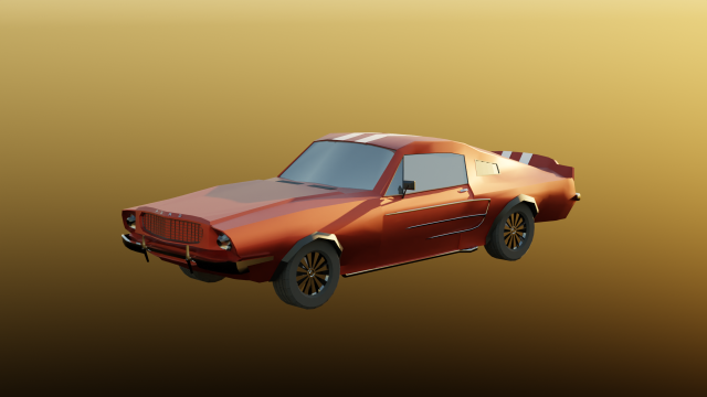 Muscle car 3D Model .c4d .max .obj .3ds .fbx .stl .blend 