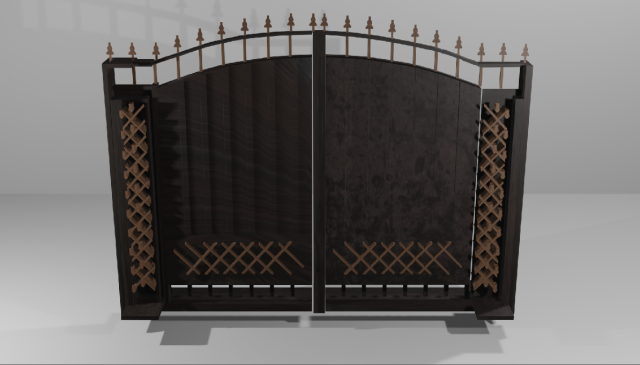 Gates 3D Модель .c4d .max .obj .3ds .fbx .stl .blend 