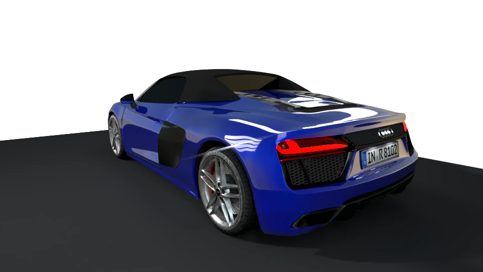 Audi R8 Spyder 3D Model .c4d .max .obj .3ds .fbx .stl .blend 