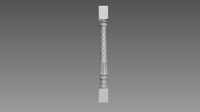 Baluster 3D Model .c4d .max .obj .3ds .fbx .stl .blend 