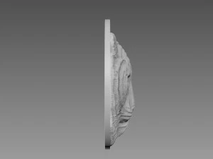 Tiger Bas-Relief 3D Model