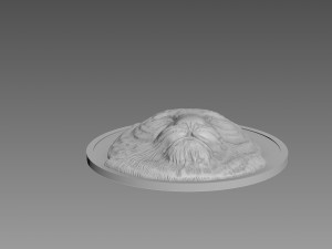 Tiger Bas-Relief Model 3D