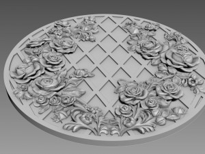 Roses Bas-relief 3D 模型