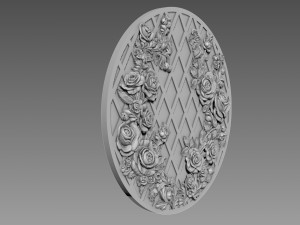 Roses Bas-relief 3D 模型