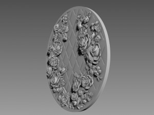 Roses Bas-relief 3D 模型
