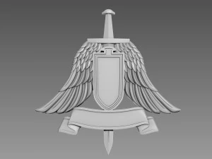 Symbole de l'embl&egrave;me Modèle 3D