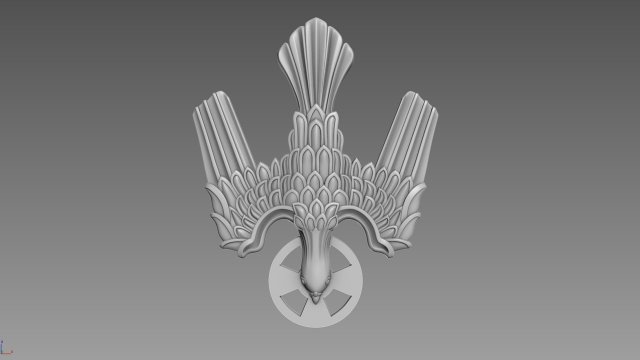 Symbol of the Holy Spirit of God relief 3D Model .c4d .max .obj .3ds .fbx .stl .blend 
