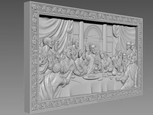 The Last Supper bas-relief 3D Model