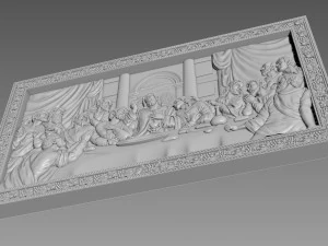 The Last Supper bas-relief 3D Model