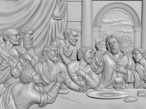 The Last Supper bas-relief 3D Model