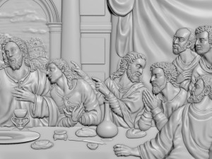 The Last Supper bas-relief 3D 模型
