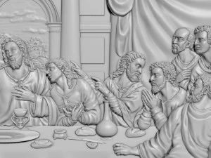The Last Supper bas-relief 3D Model