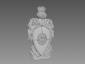 Coat of Arms Bas-relief 3D Model