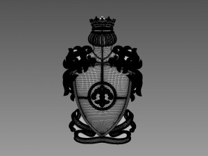 Coat of Arms Bas-relief 3D Model