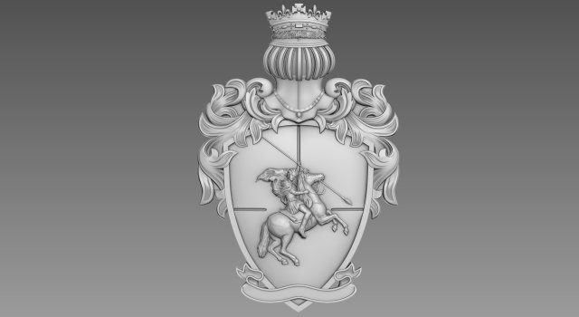 Coat of Arms Emblem 3D-Modell .c4d .max .obj .3ds .fbx .stl .blend 