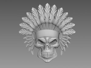 Scull Bas-relief 3D Model