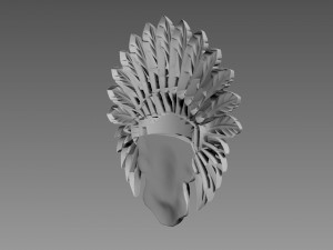 Scull Bas-relief 3Dモデル
