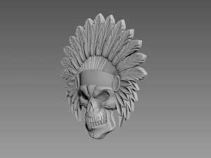 Scull Bas-relief 3Dモデル