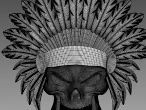 Scull Bas-relief 3D Model