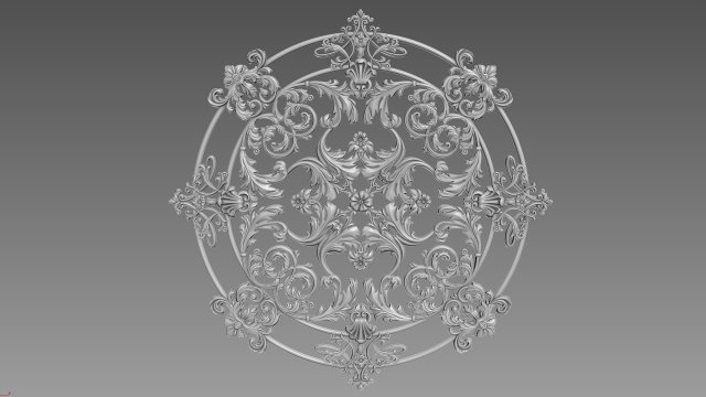 Decorative Rosette Modello 3D .c4d .max .obj .3ds .fbx .stl .blend 