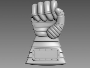 Iron hand Bas-Relief 3D Model