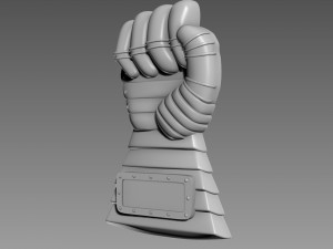 Iron hand Bas-Relief 3D Model
