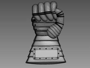 Iron hand Bas-Relief 3D Model