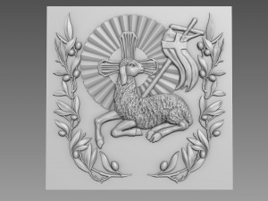 Lamb Bas-relief 3D Model