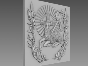 Lamb Bas-relief 3D-Modell
