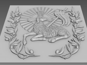Lamb Bas-relief 3D-Modell