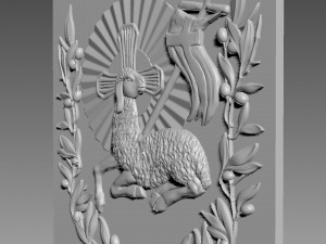 Lamb Bas-relief 3D-Modell