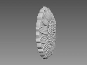 Sunflower Bas-relief Modèle 3D