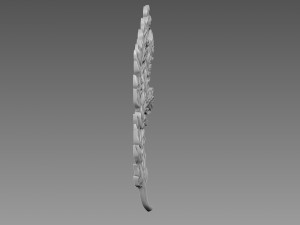 Olive Branches Bas-Relief Model 3D