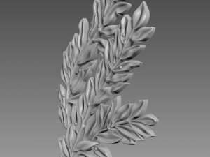 Olive Branches Bas-Relief Model 3D