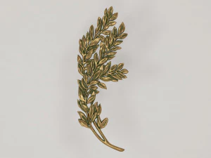 Olive Branches Bas-Relief 3D Model
