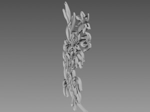 Lily Flowers Bas-Relief Modèle 3D