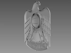 Emblem of the United Arab Emirates relief for CNC 3D Model
