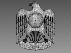 Emblem of the United Arab Emirates relief for CNC 3D Модель