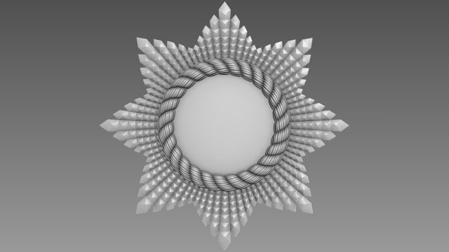 Emblem star 3D Model .c4d .max .obj .3ds .fbx .stl .blend 