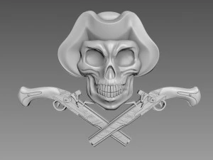 Relief Bas Scull Model 3D