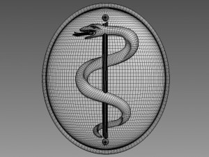 Medicine snake emblem 3D 모델