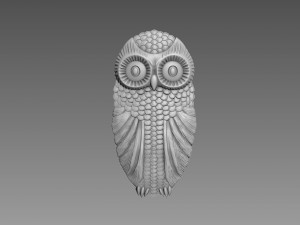 Owl Bas-relief 3D मॉडल