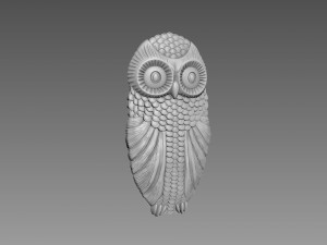 Owl Bas-relief 3D-Modell
