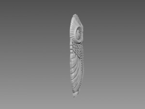 Owl Bas-relief 3D-Modell