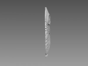 Owl Bas-relief 3D-Modell